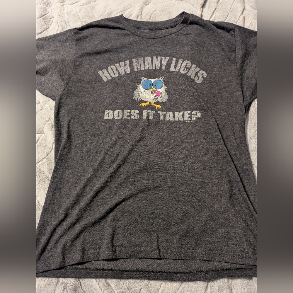 Tootsie Roll ad tshirt Graphic Charcoal Gray Size L